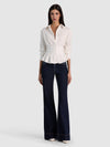 EDIE GATHERED CORSET BUTTON DOWN-ALICE + OLIVIA