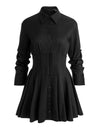 EDIE CORSET MINI SHIRT DRESS-ALICE + OLIVIA