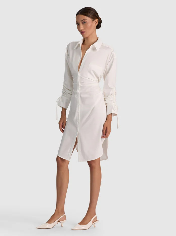 DENISE MIDI SHIRT DRESS-ALICE + OLIVIA