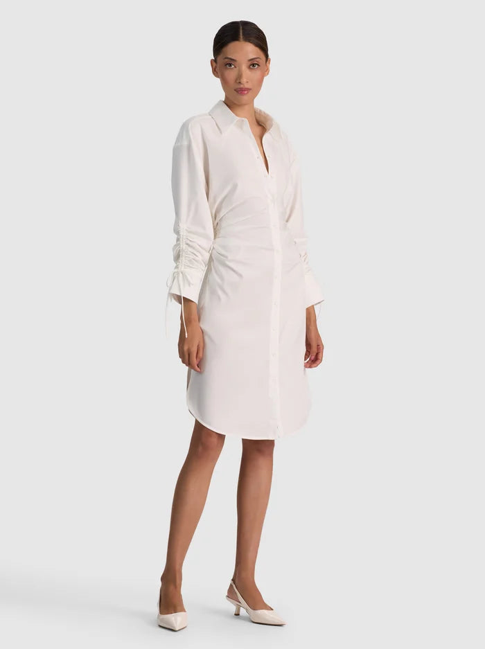 DENISE MIDI SHIRT DRESS-ALICE + OLIVIA