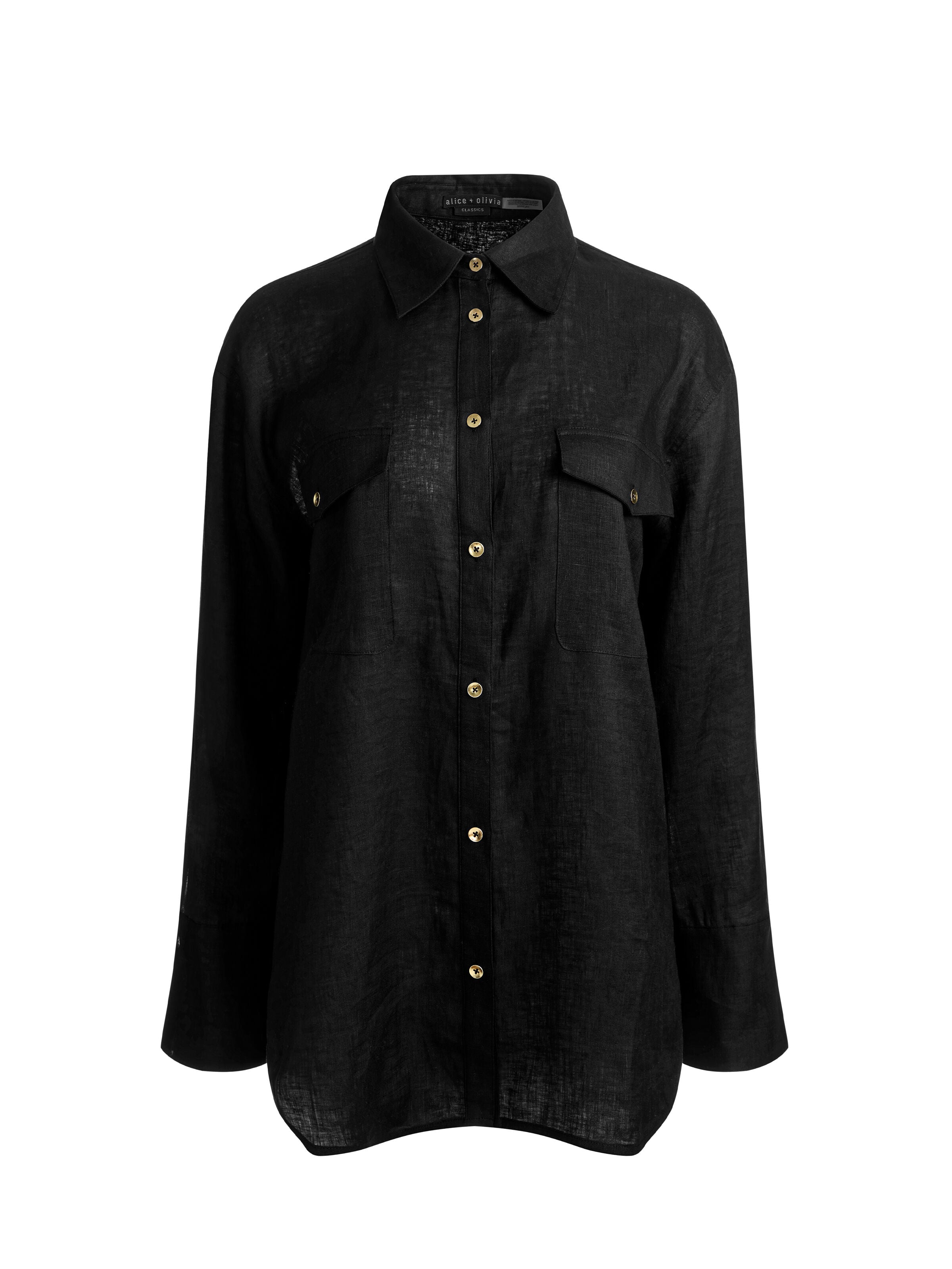 FINELY OVERSIZED UTILITY SHIRT-ALICE + OLIVIA
