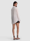 FINELY OVERSIZED UTILITY SHIRT-OFF WHITE-ALICE + OLIVIA