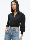 TRUDY CROPPED BUTTON DOWN-ALICE + OLIVIA