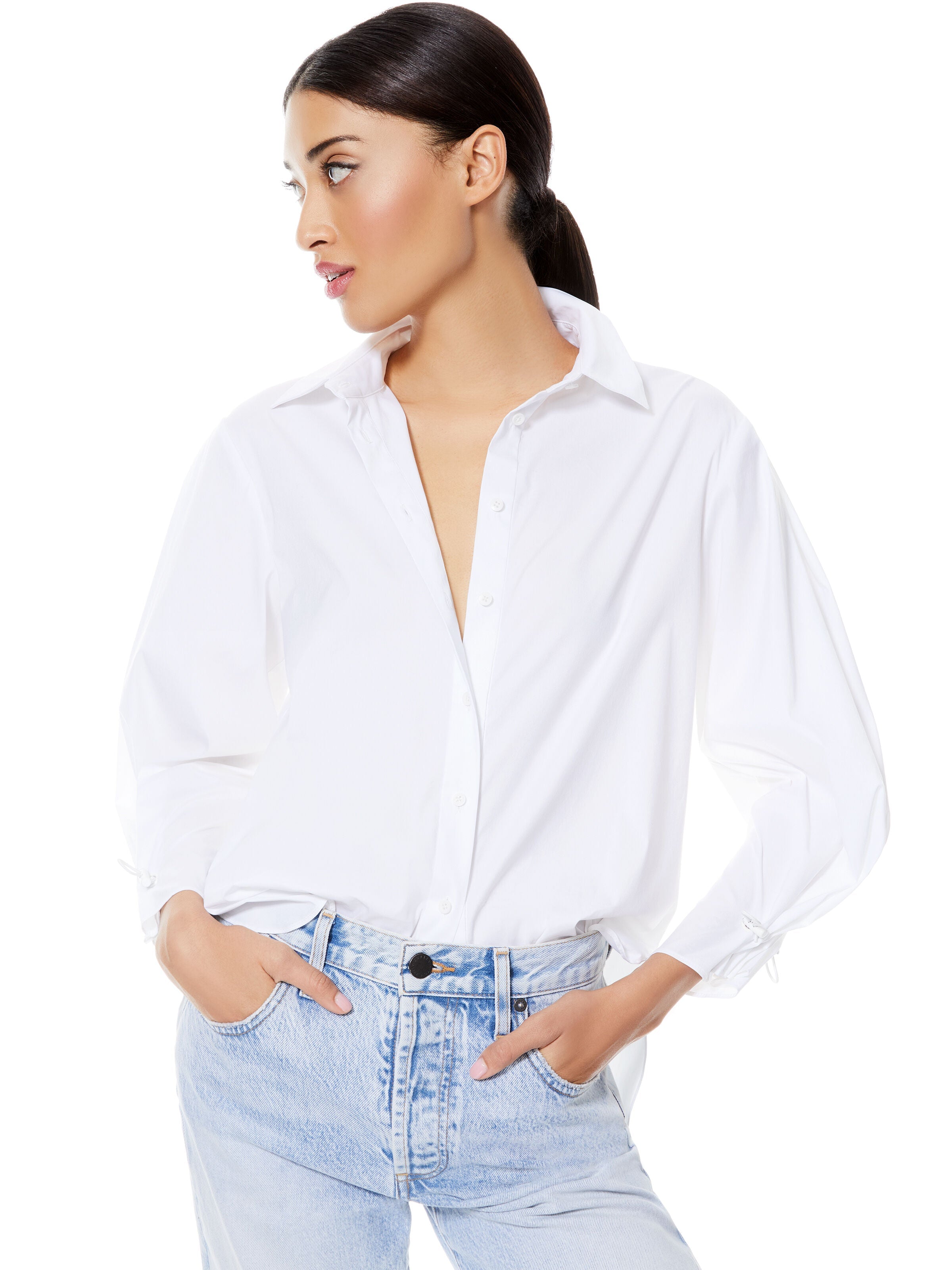 WES PLEATED SLEEVE BUTTON DOWN