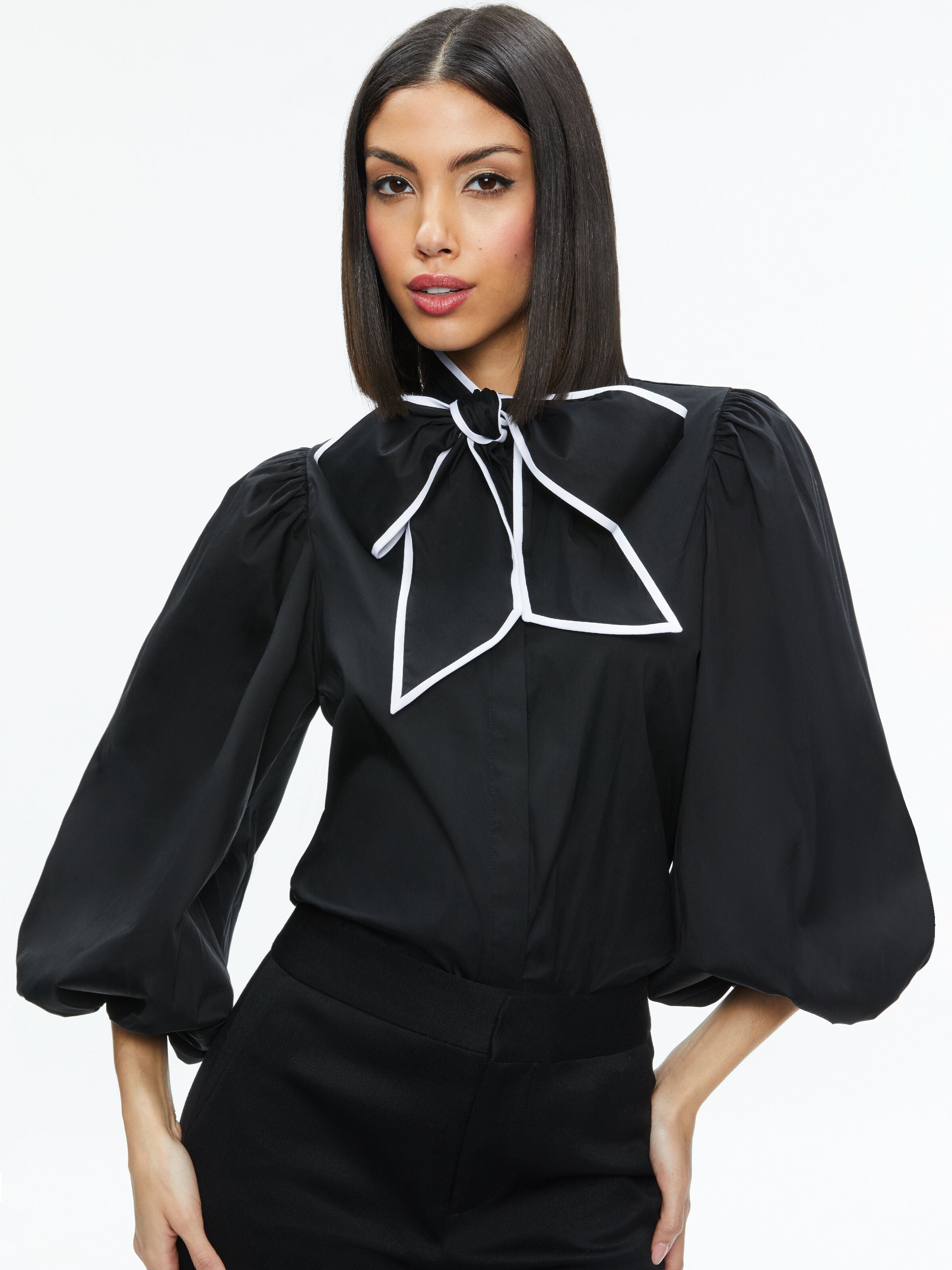 LOU BOW BUTTON DOWN-ALICE + OLIVIA