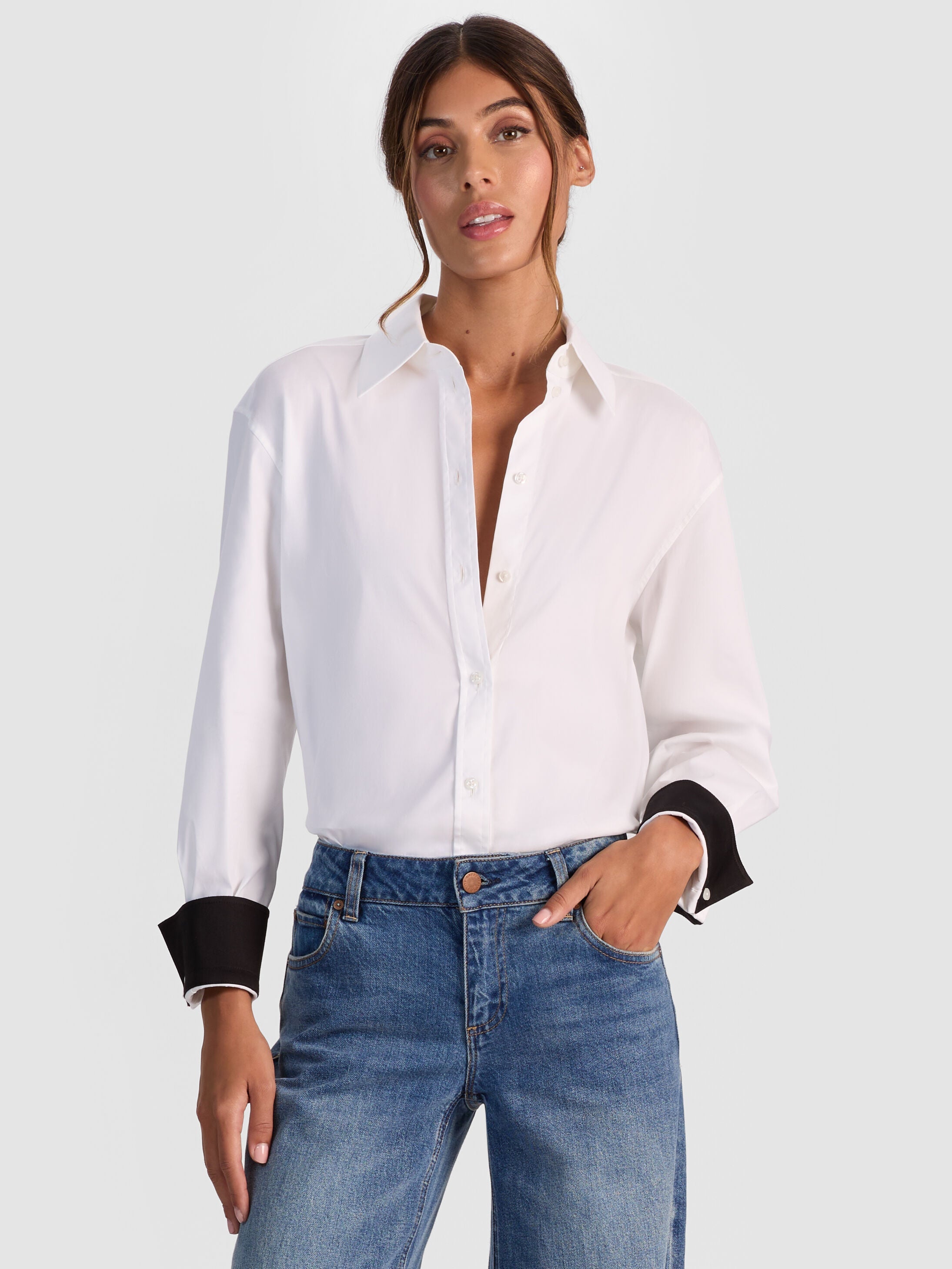 PERFECT BUTTON DOWN-ALICE + OLIVIA