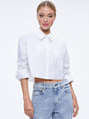 FINELY CROPPED BUTTON DOWN-ALICE + OLIVIA