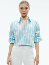 FINELY CROPPED BUTTON DOWN-ALICE + OLIVIA