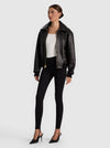 COLLINS DOUBLE LAYER LEATHER JACKET-ALICE + OLIVIA
