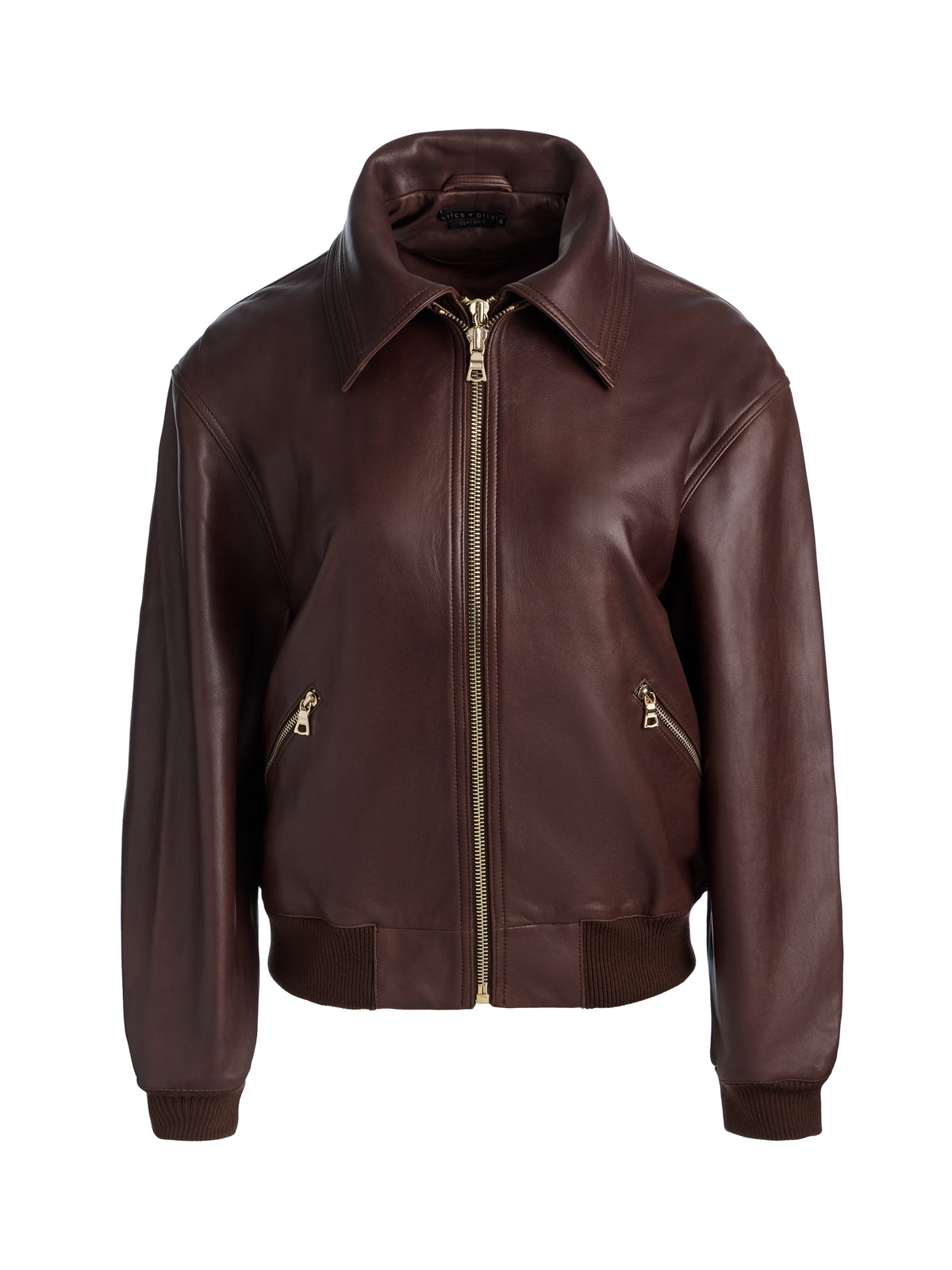 COLLINS DOUBLE LAYER LEATHER JACKET - DARK CHOCOLATE