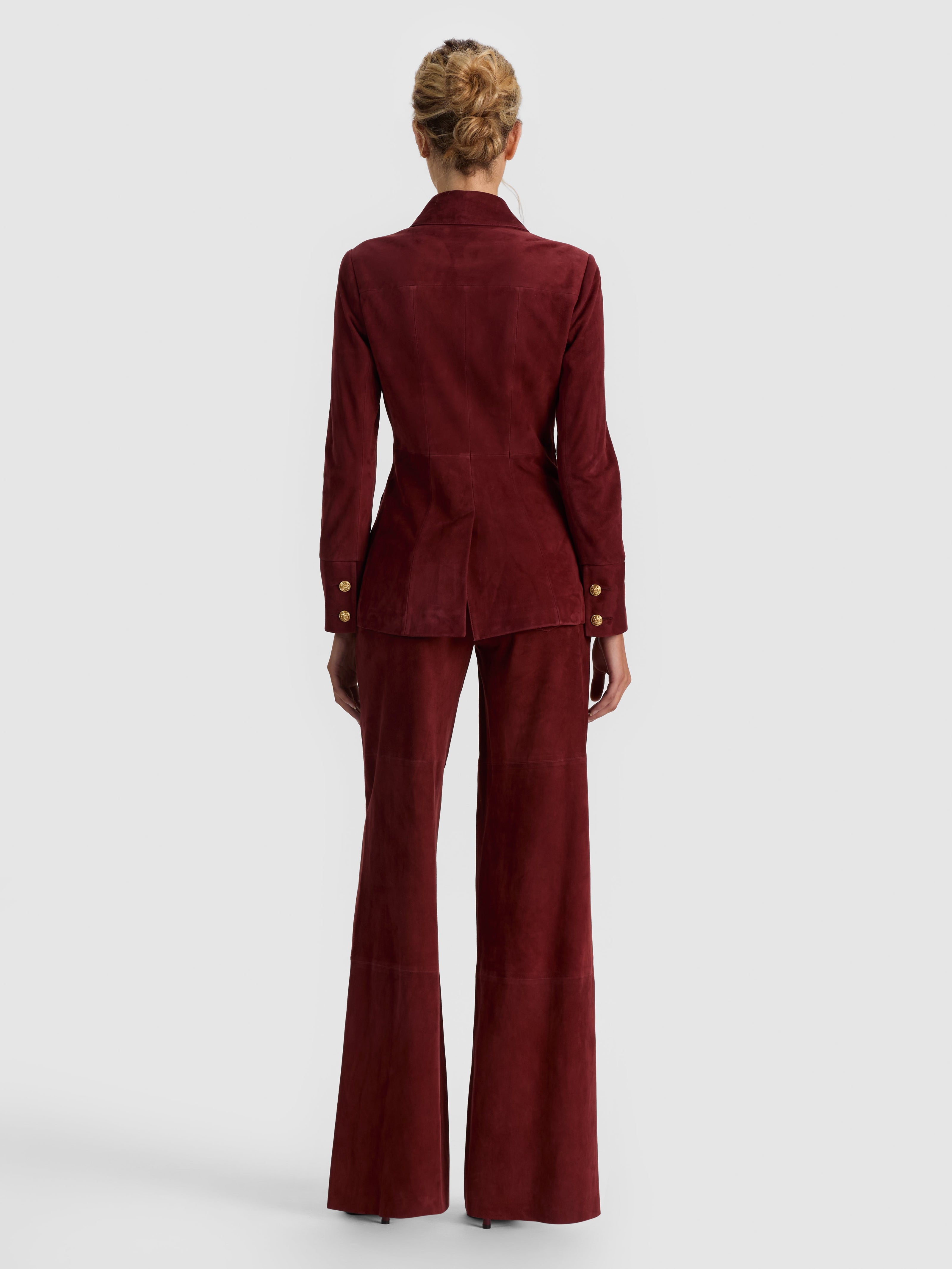 DOROTHIE SUEDE BUTTON FRONT JACKET-ALICE + OLIVIA