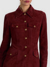 DOROTHIE SUEDE BUTTON FRONT JACKET-ALICE + OLIVIA