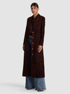 IRVIN SUEDE SLIM MAXI BLAZER-ALICE + OLIVIA