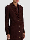 IRVIN SUEDE SLIM MAXI BLAZER-ALICE + OLIVIA