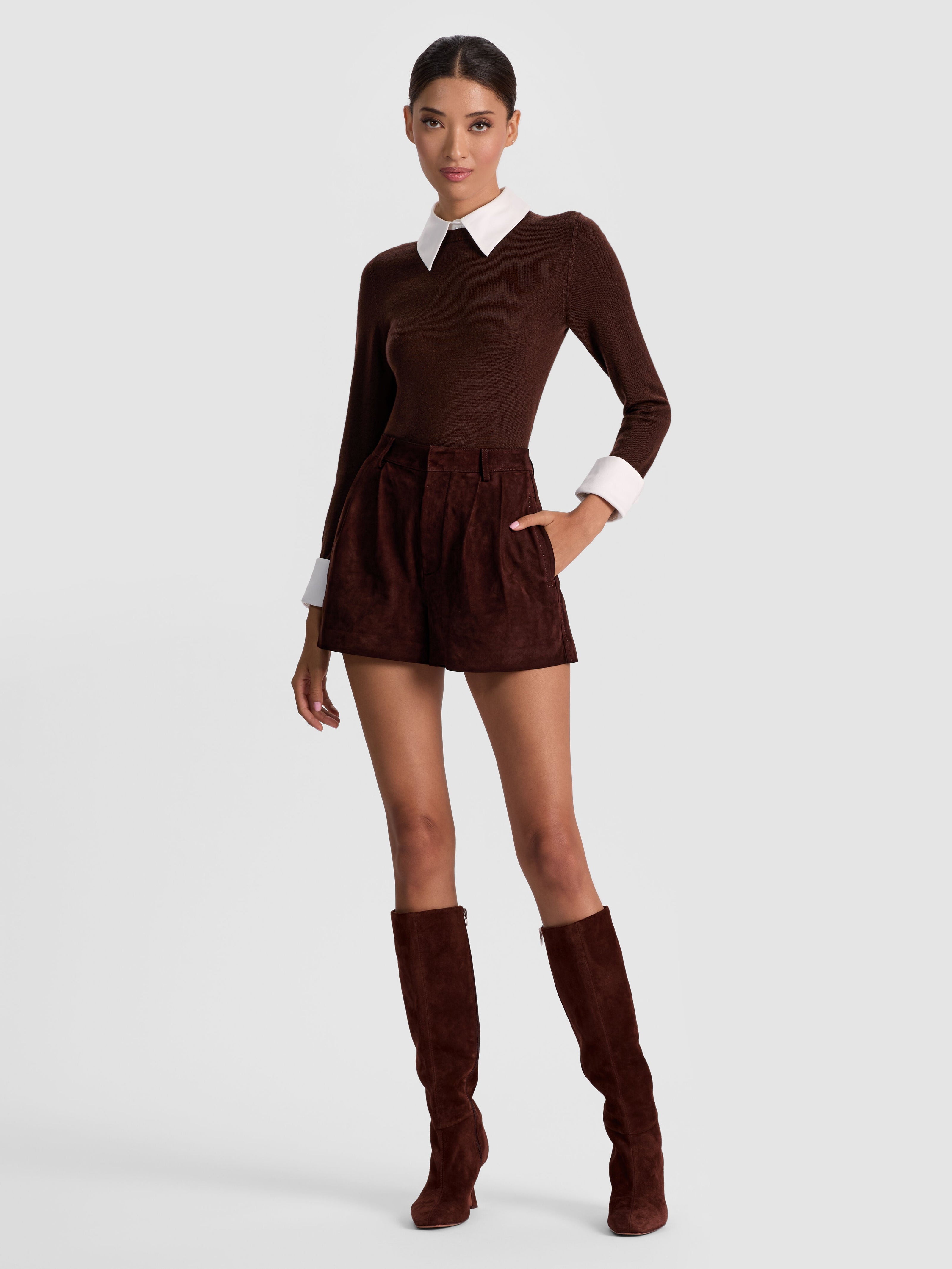CONRY SUEDE SHORT-ALICE + OLIVIA