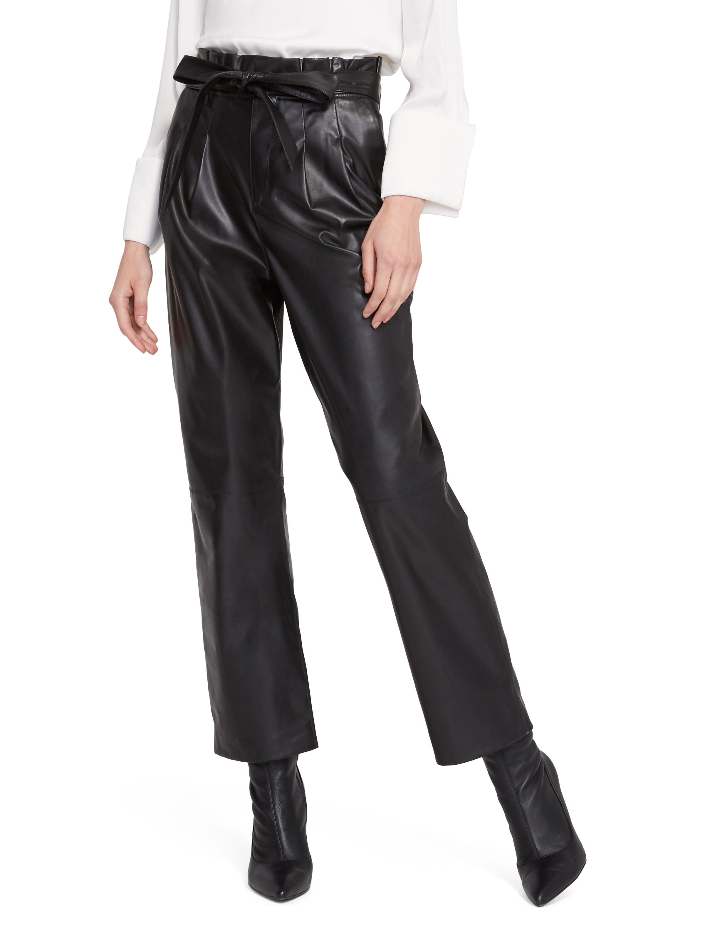 RYAN LEATHER PAPERBAG PANT-ALICE + OLIVIA