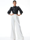 NADINE VEGAN TOP-Black-ALICE + OLIVIA