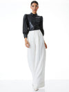 NADINE VEGAN TOP-Black-ALICE + OLIVIA