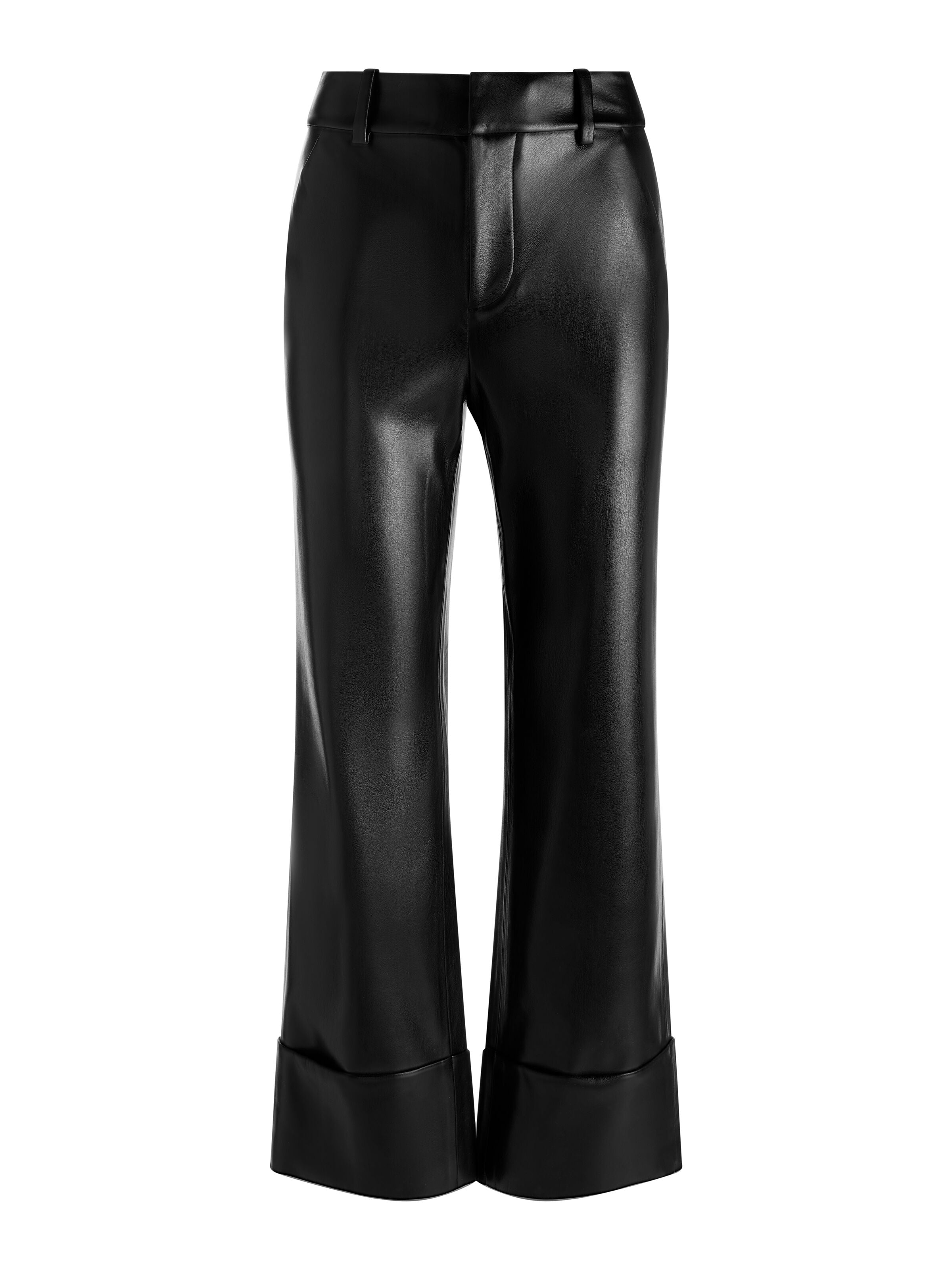 ALEXANDER VEGAN ANKLE PANT-Black-ALICE + OLIVIA