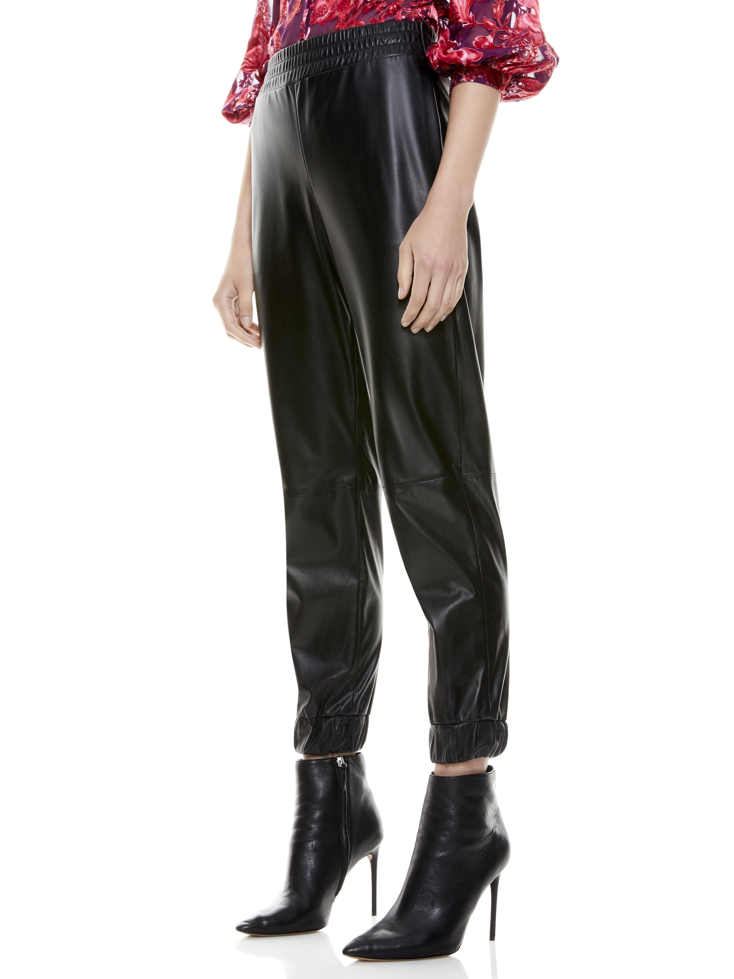 PETE VEGAN LEATHER JOGGER-ALICE + OLIVIA