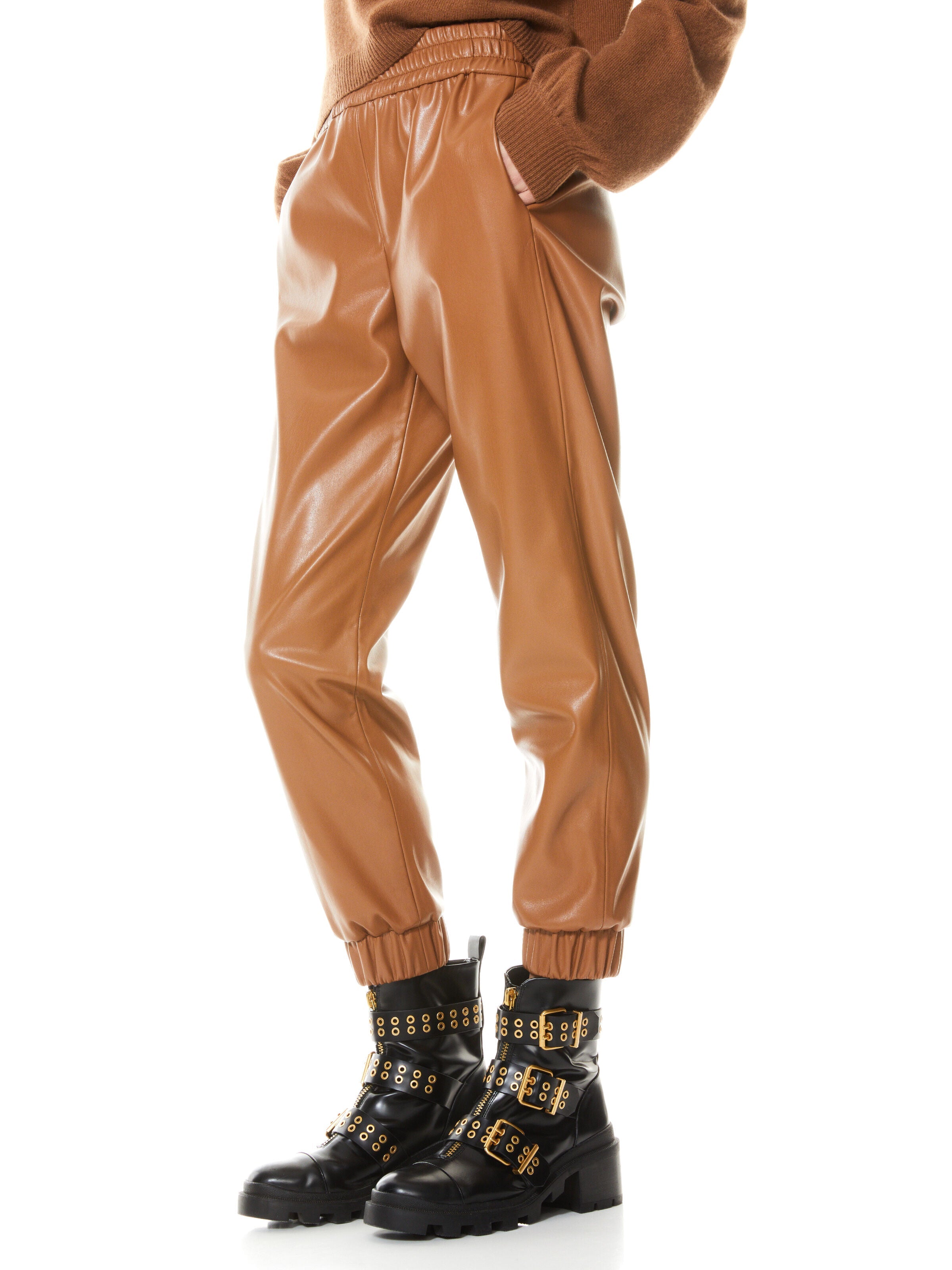 PETE VEGAN LEATHER JOGGER-ALICE + OLIVIA