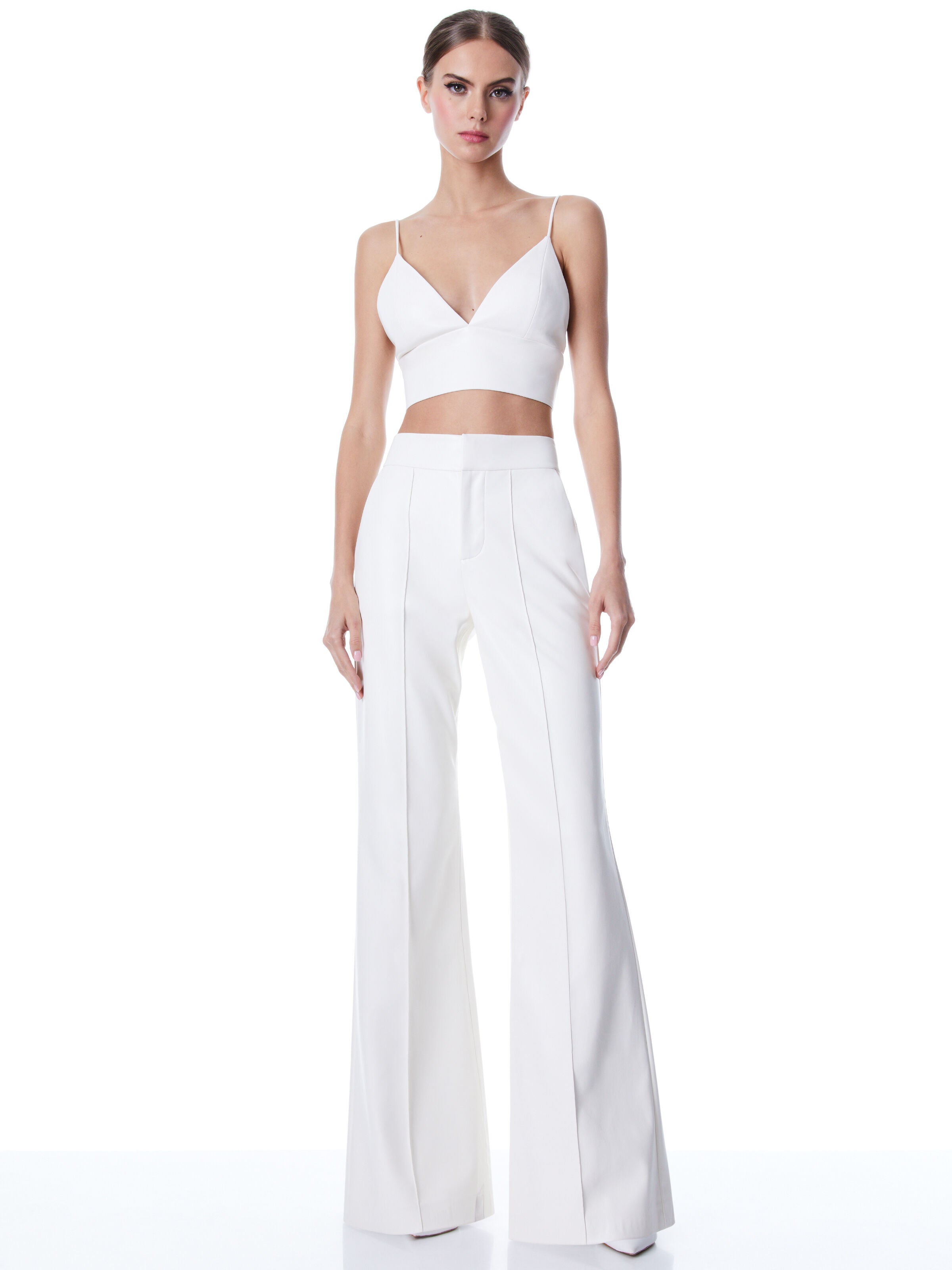 DYLAN VEGAN PANT-ECRU-ALICE + OLIVIA