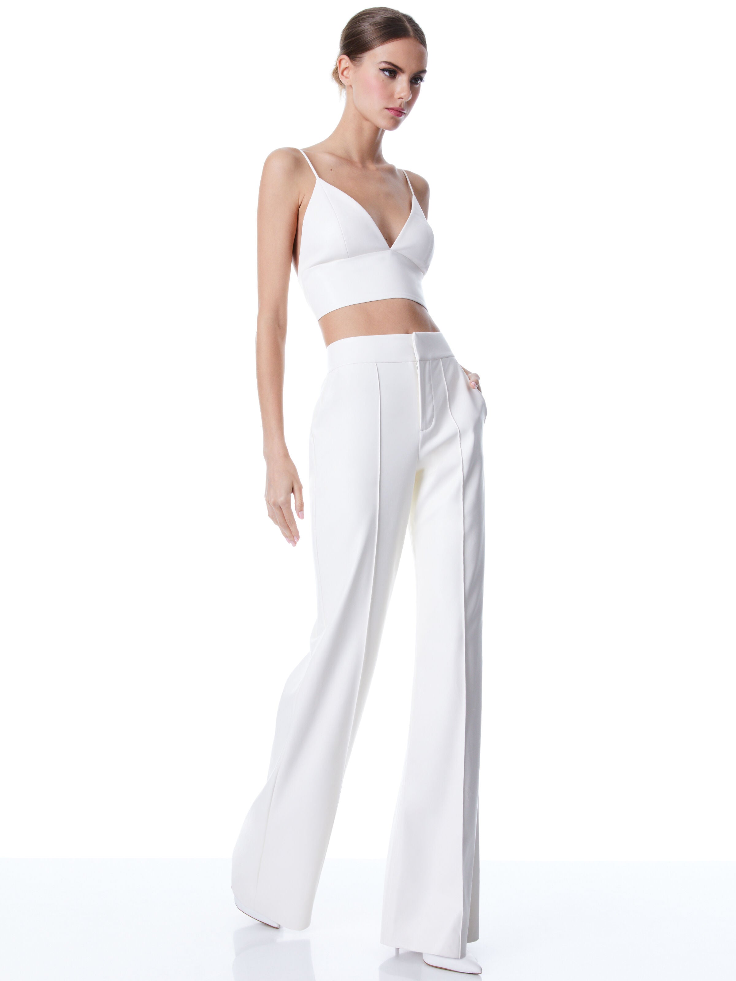 DYLAN VEGAN PANT-ECRU-ALICE + OLIVIA