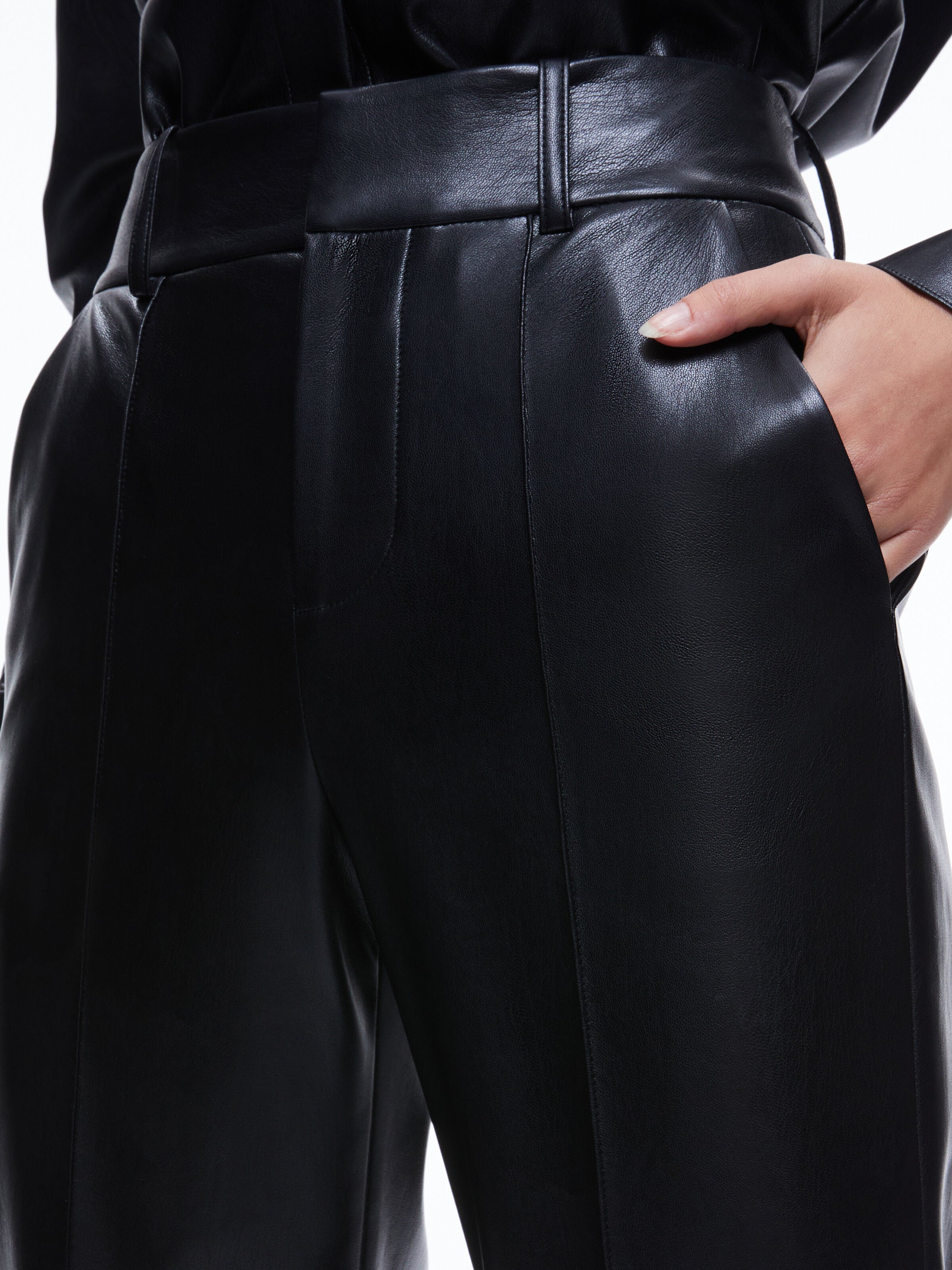MING VEGAN PANT-Black-ALICE + OLIVIA