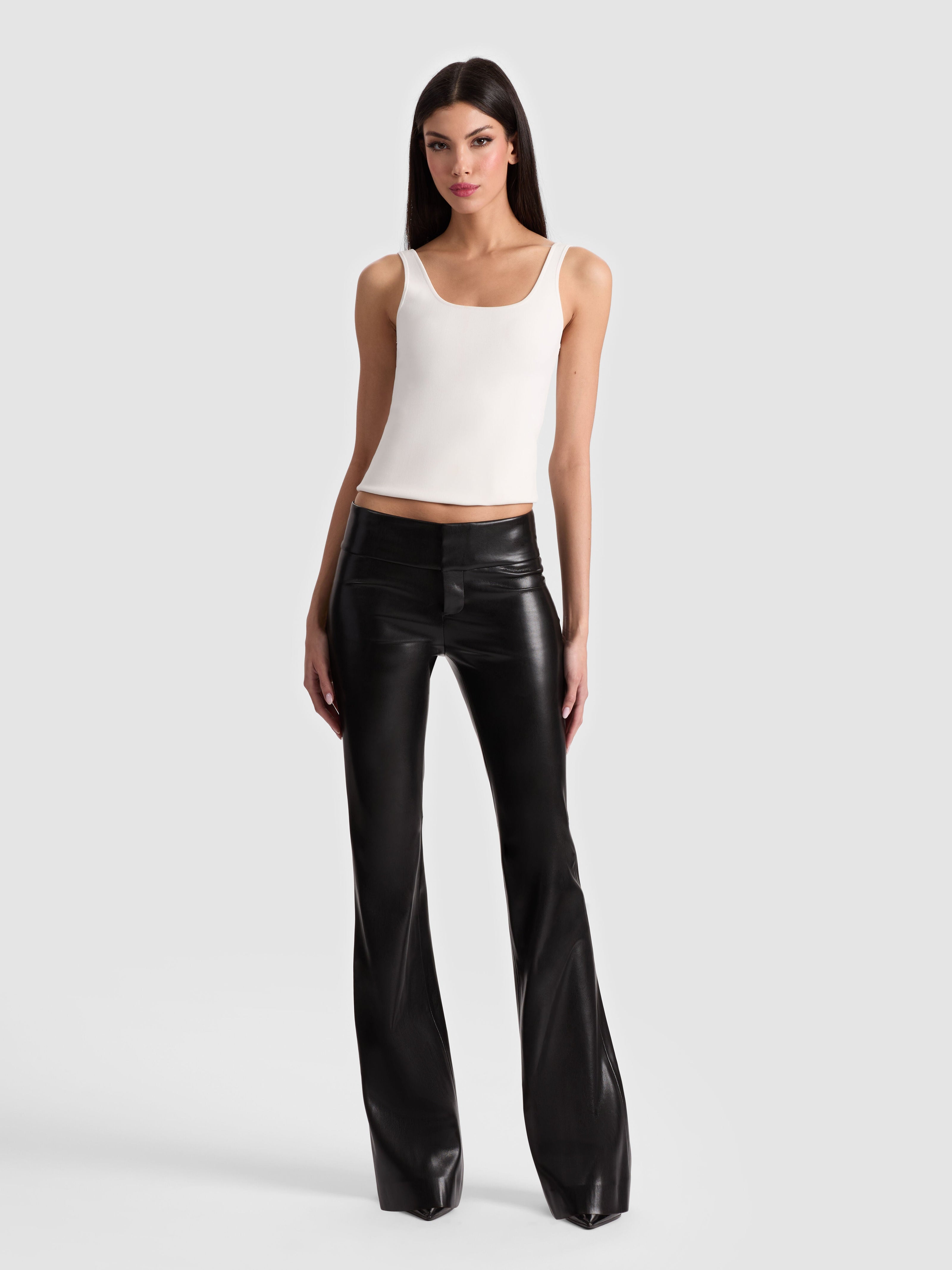 OLIVIA VEGAN BOOTCUT PANT-ALICE + OLIVIA