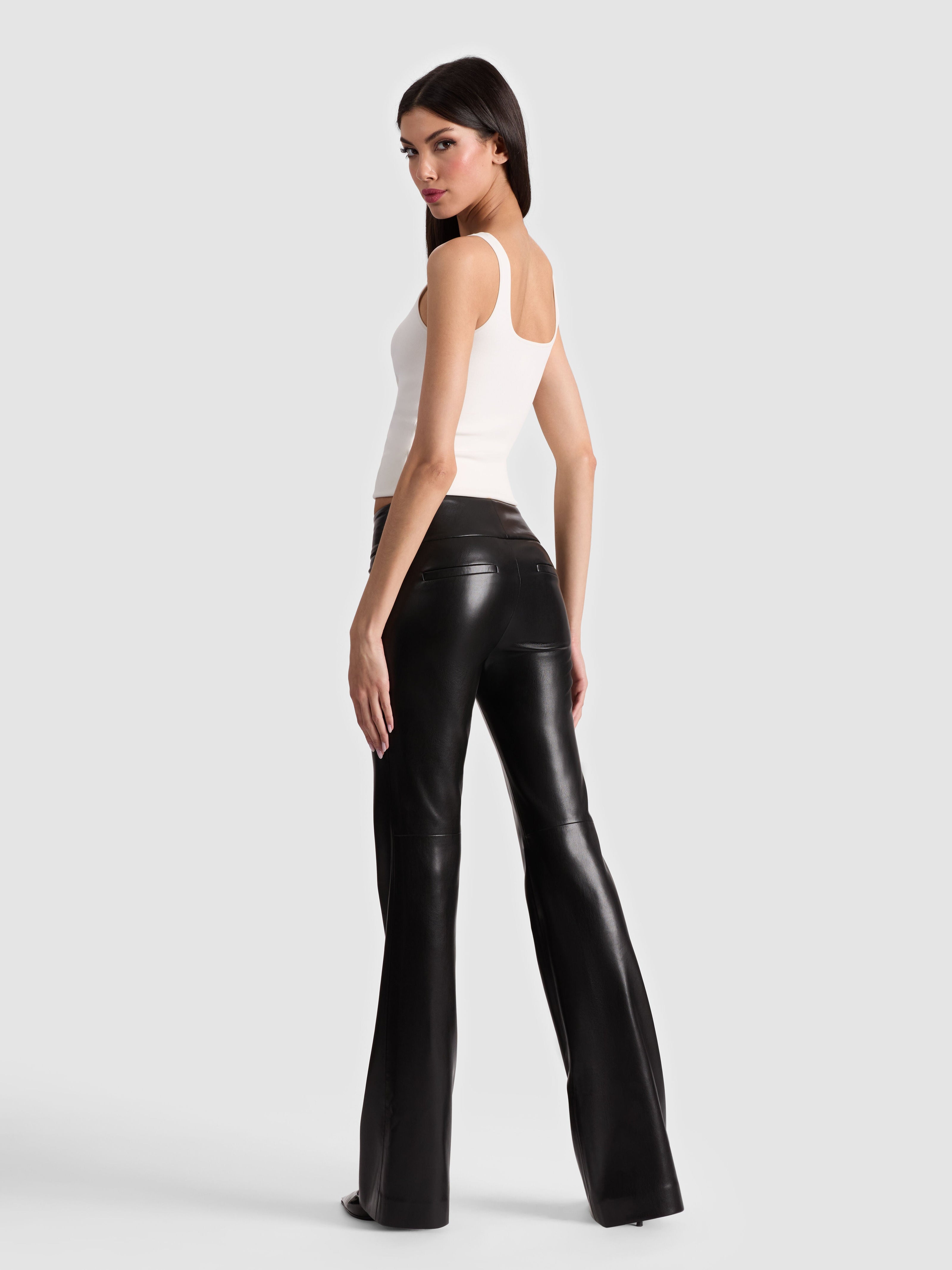 OLIVIA VEGAN BOOTCUT PANT-ALICE + OLIVIA