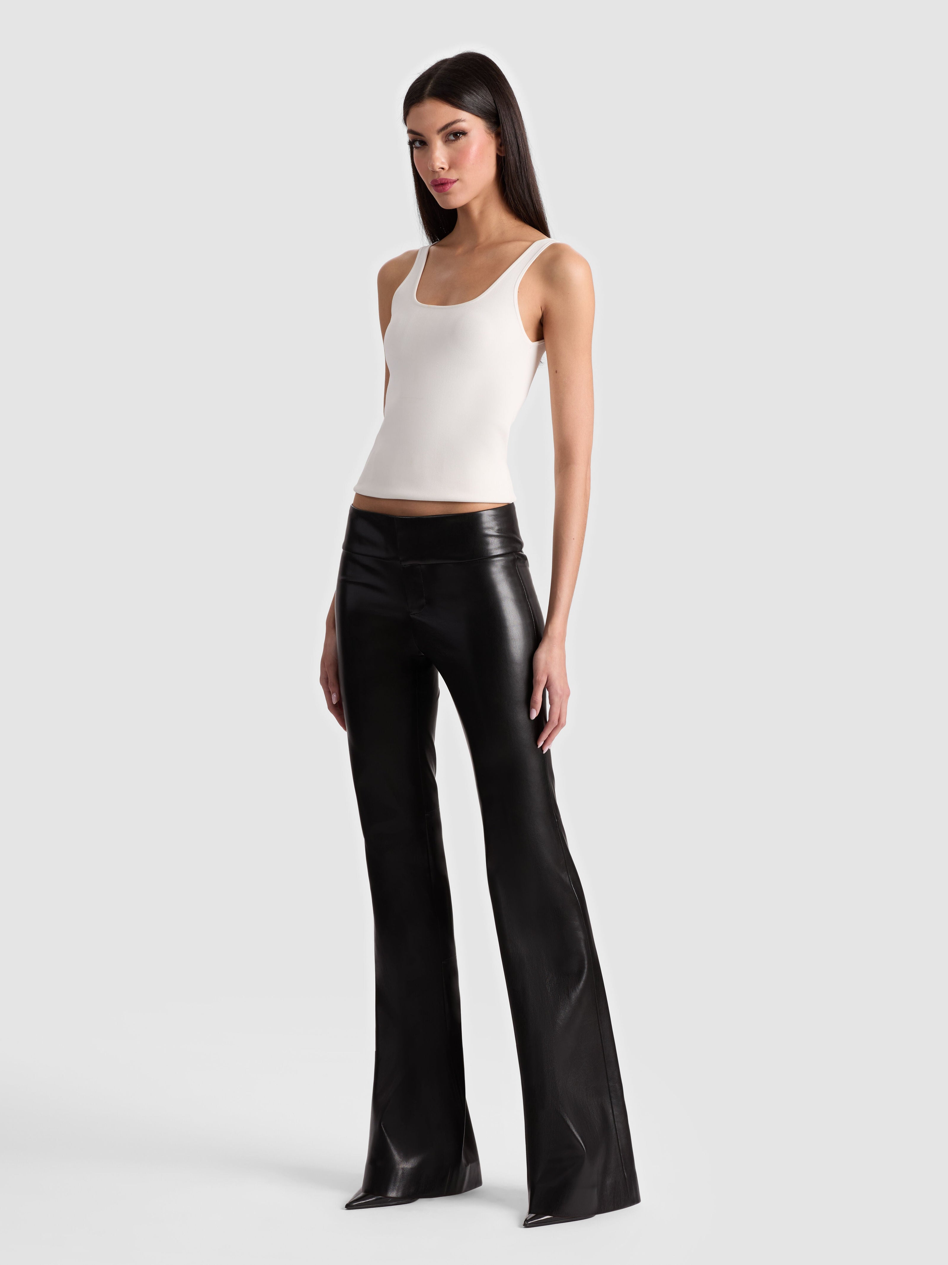 OLIVIA VEGAN BOOTCUT PANT-ALICE + OLIVIA
