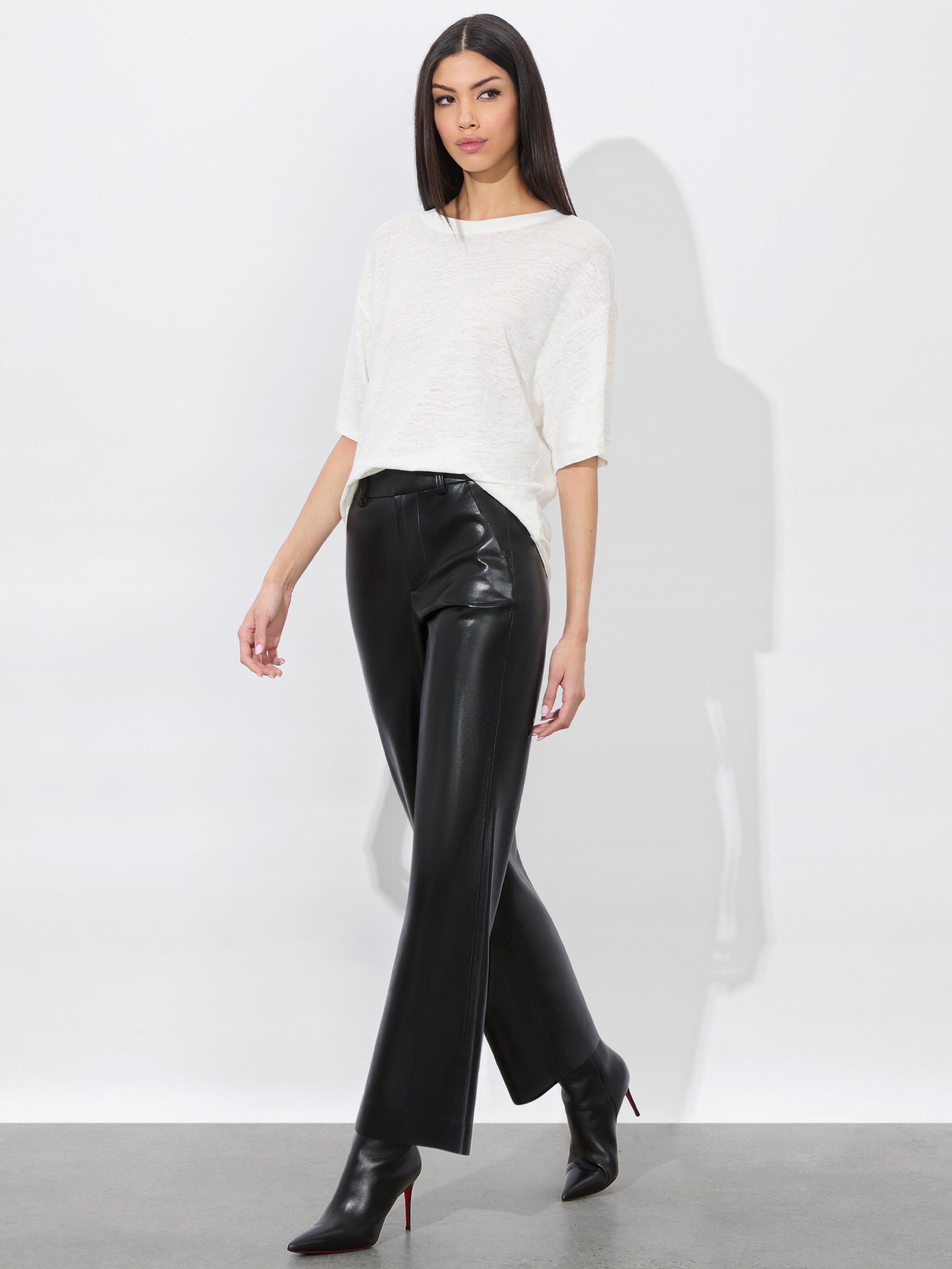 ALEXANDER VEGAN ANKLE PANT-Black-ALICE + OLIVIA