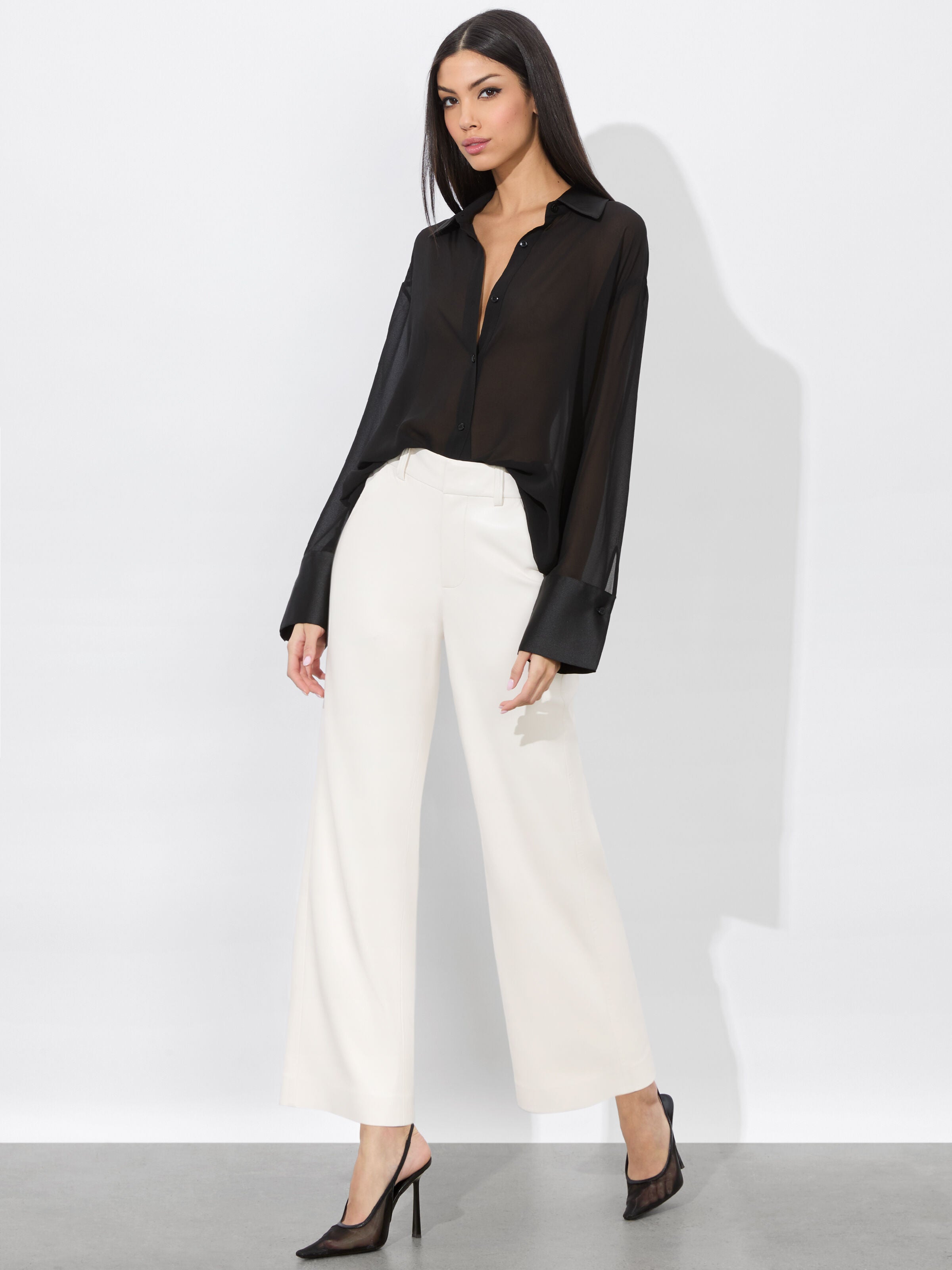 ALEXANDER VEGAN TROUSER-OFF WHITE-ALICE + OLIVIA