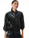 JAX VEGAN LEATHER CROPPED BOMBER-ALICE + OLIVIA
