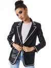 ELNA VEGAN LEATHER BLAZER-ALICE + OLIVIA