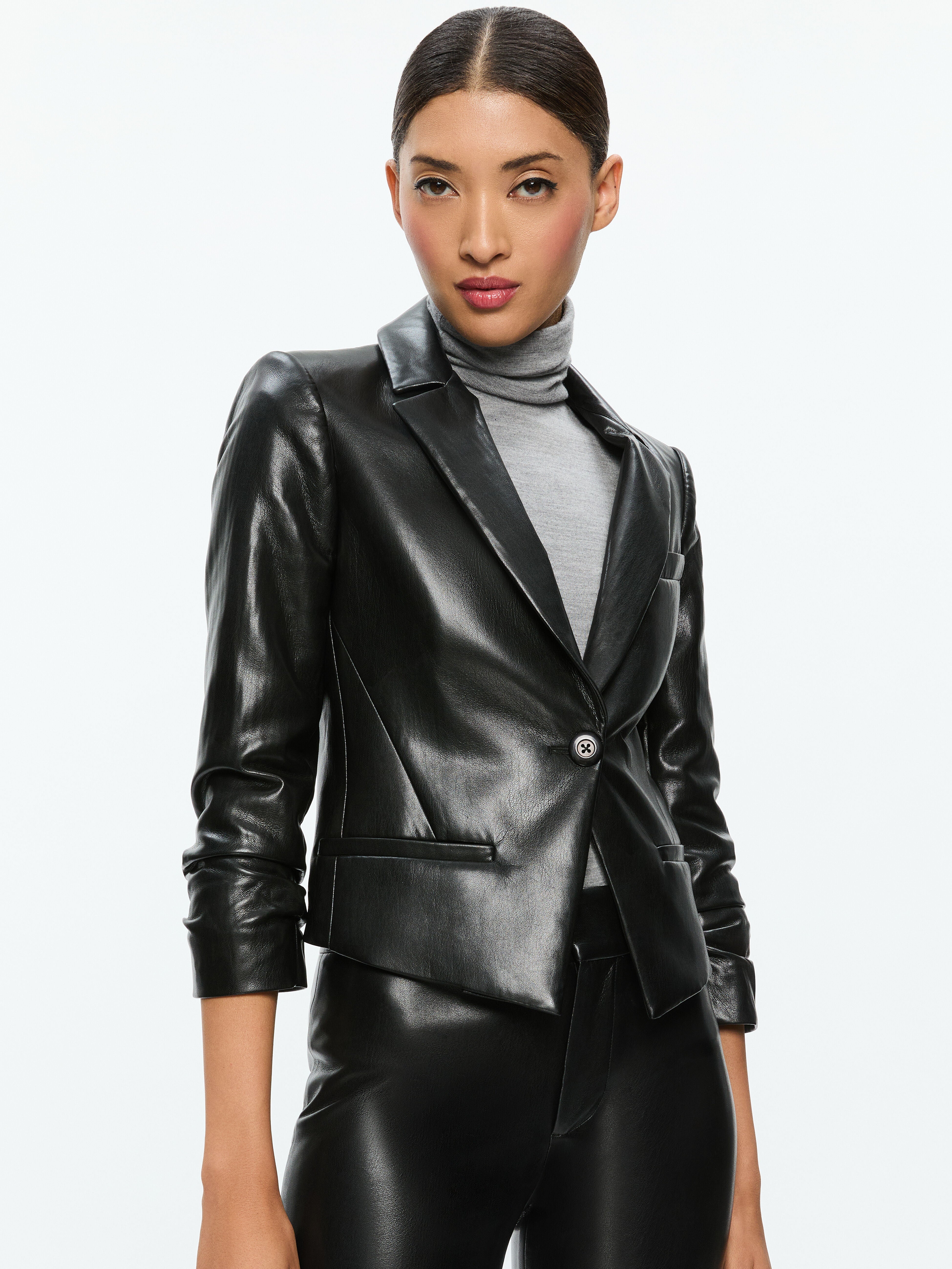 VINNIE VEGAN BLAZER-ALICE + OLIVIA