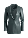 BREANN VGN LEATHER LG FITTED BLAZER-ALICE + OLIVIA