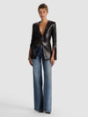 VENITA VEGAN COLLARLESS BLAZER-ALICE + OLIVIA