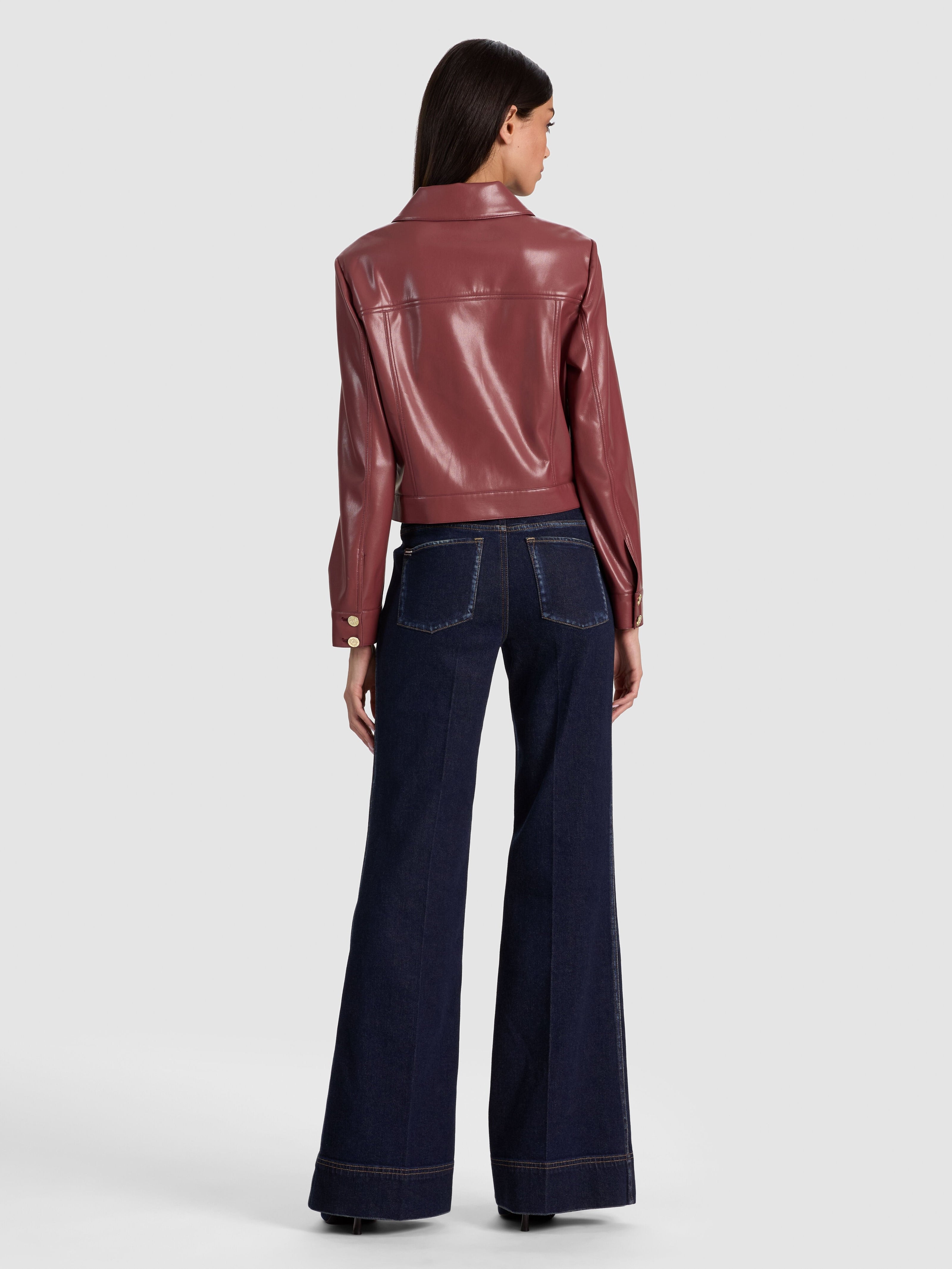 ALEX VEGAN CROPPED JACKET-ALICE + OLIVIA