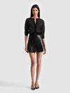 CARTER VEGAN MINI SKIRT-Black-ALICE + OLIVIA