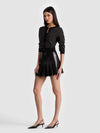 CARTER VEGAN MINI SKIRT-Black-ALICE + OLIVIA