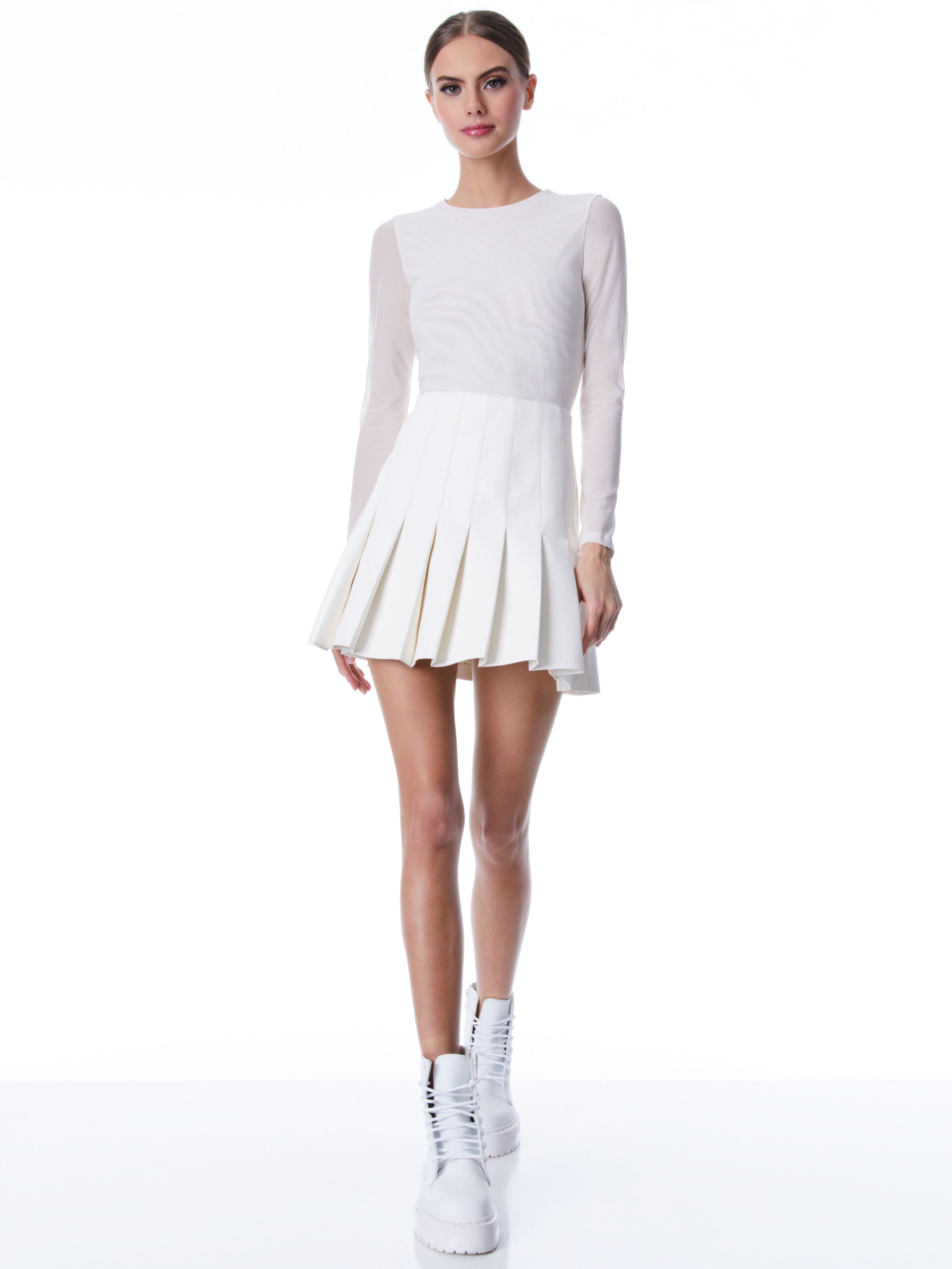 CHARA VEGAN MINI DRESS-ALICE + OLIVIA