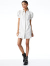 JEM VEGAN LEATHER PUFF SLEEVE DRESS-ALICE + OLIVIA