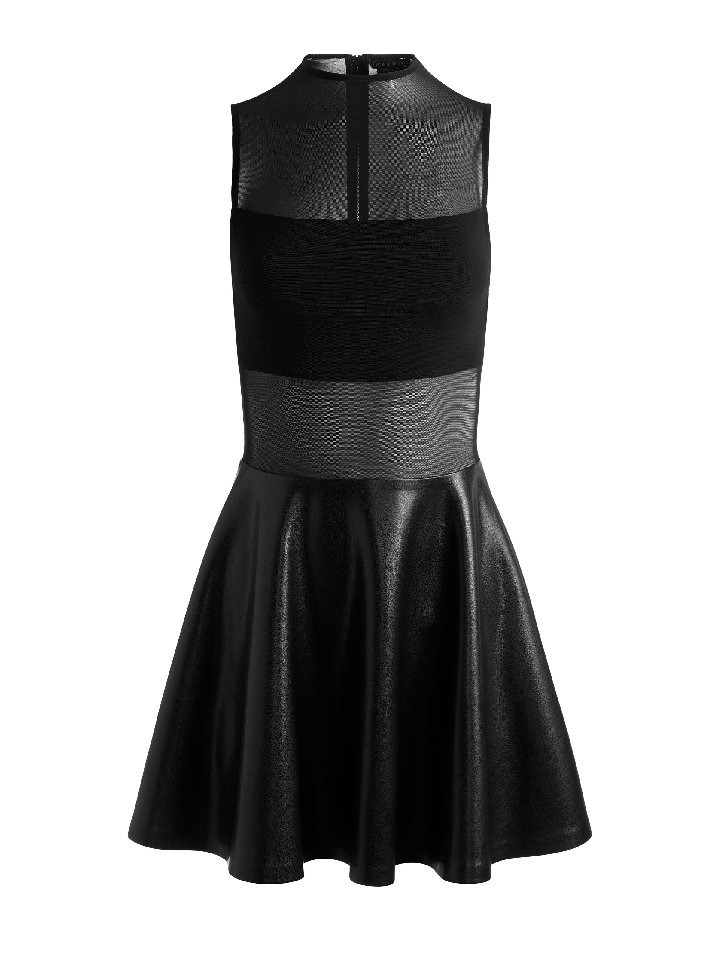 CHARA VEGAN MINI DRESS-ALICE + OLIVIA