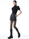 REAGAN VEGAN SHORT-Black-ALICE + OLIVIA