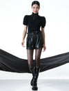 REAGAN VEGAN SHORT-Black-ALICE + OLIVIA