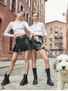 REAGAN VEGAN SHORT-Black-ALICE + OLIVIA