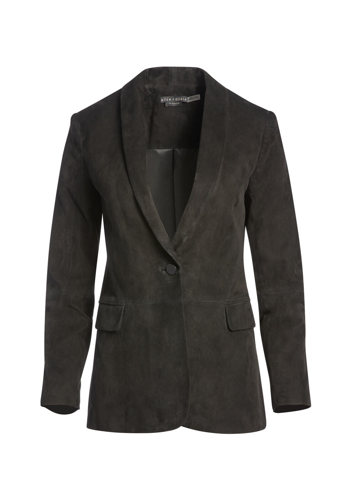 MACEY SUEDE SHAWL COLLAR BLAZER-ALICE + OLIVIA