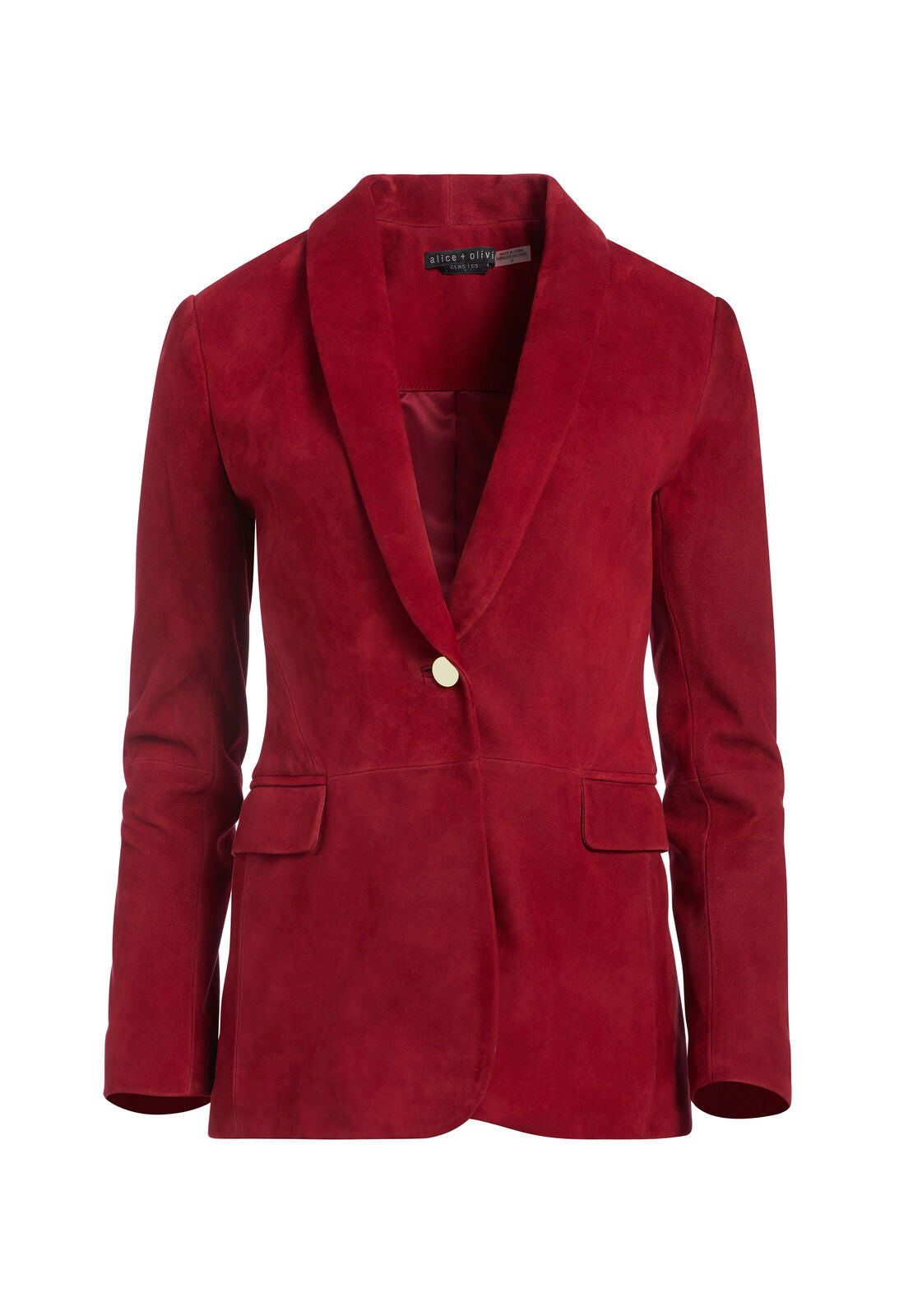MACEY SUEDE SHAWL COLLAR BLAZER-ALICE + OLIVIA