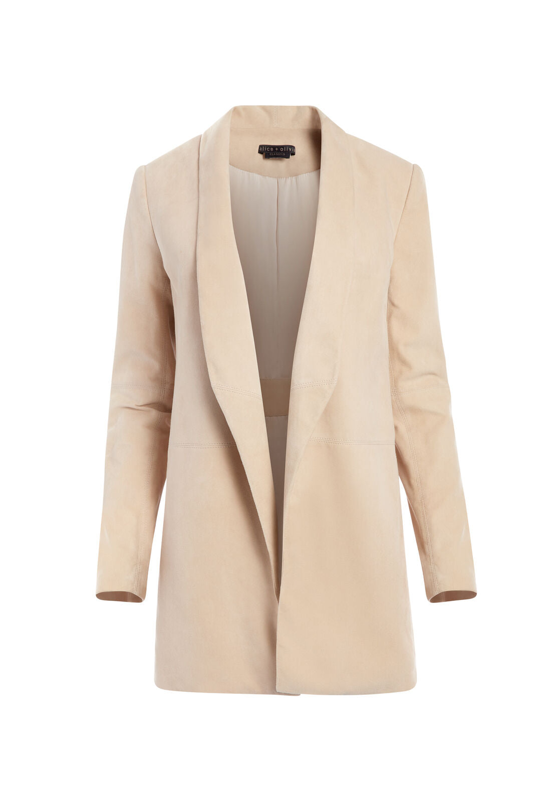 XAVIER SUEDE DRAPE JACKET-ALICE + OLIVIA